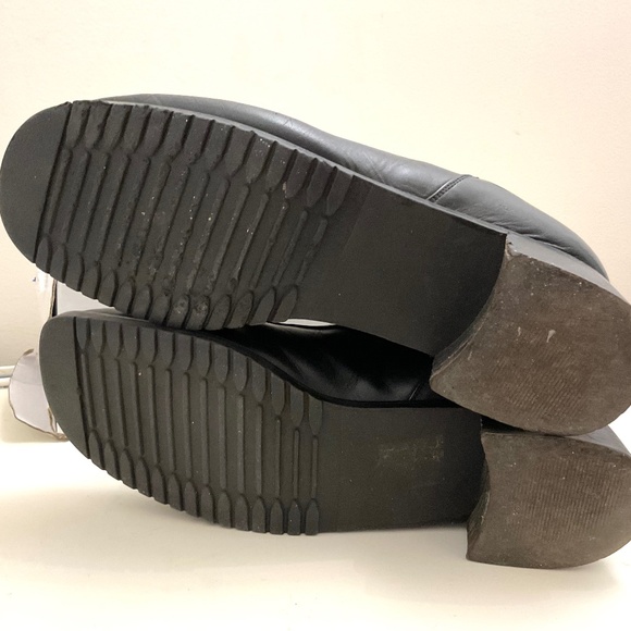 Black Vintage Italian Leather Ankle Chukka Boots Unisex Size 8.5 men’s/10 women - Picture 9 of 13